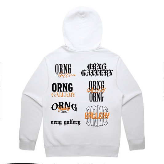 Orng Gallery White Heavy Weight Hoodie