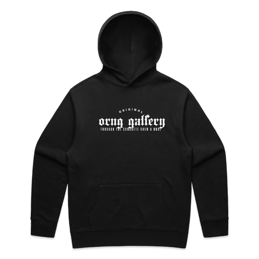 Concrete Rose Heavy Hoodie- Black