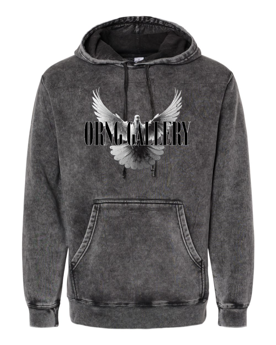 Dove & Blossom Free Spirit Hoodie Distressed Black