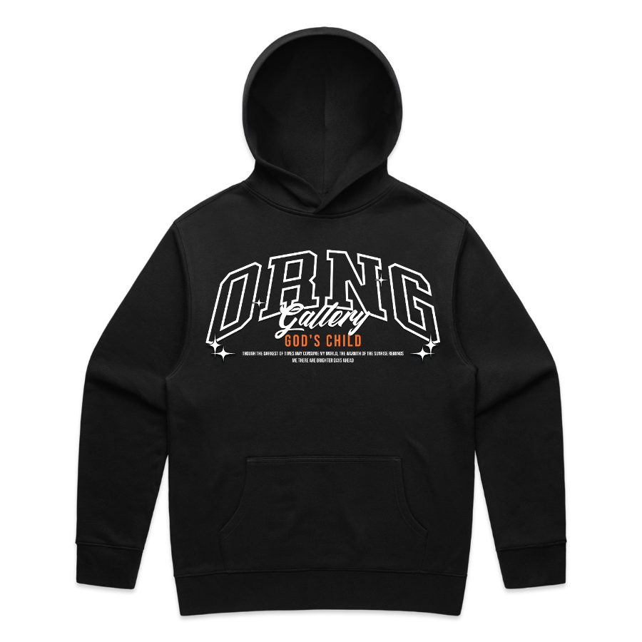 Orng Gallery Black Heavy Weight Hoodie