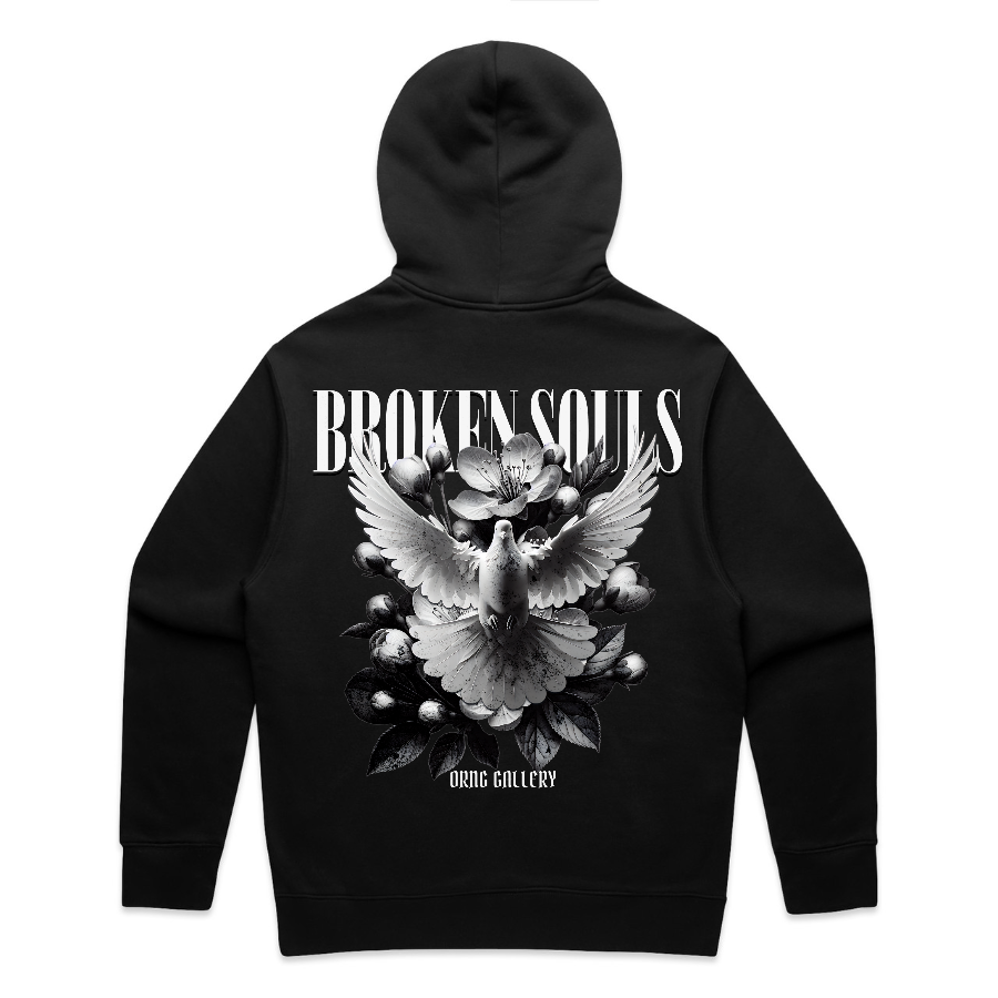 Dove & Blossom Free Spirit Hoodie Black
