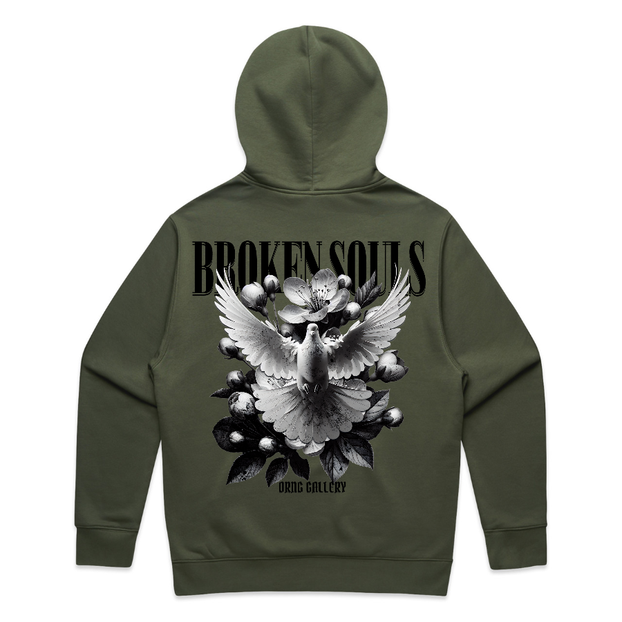 Dove & Blossom Free Spirit Hoodie Army Green