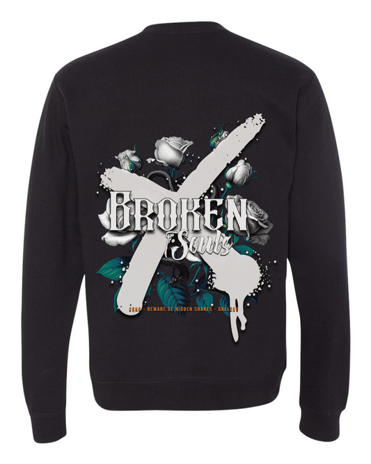 Beware of Hidden Snakes Black Crew Neck