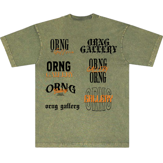 God’s Child Washed Army Green Logo T