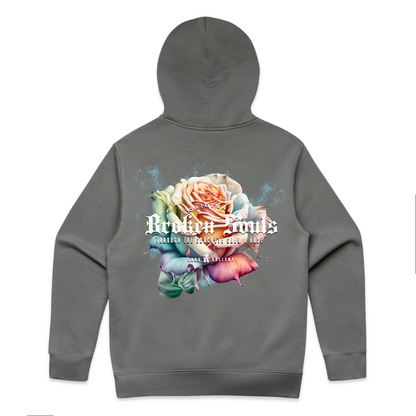 Concrete Rose Heavy Hoodie- Shadow Grey