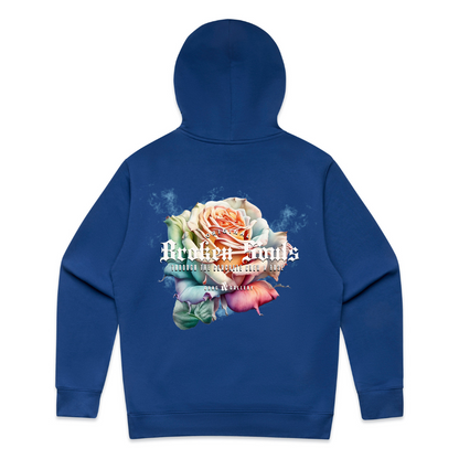Concrete Rose Heavy Hoodie- Liberty Blue