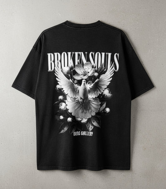 Dove & Blossom Free Spirit Black Graphic T