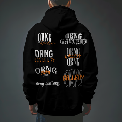 Orng Gallery Black Heavy Weight Hoodie
