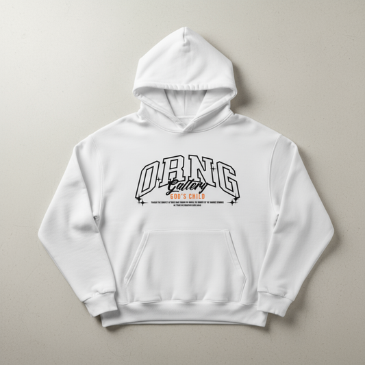 Orng Gallery White Heavy Weight Hoodie