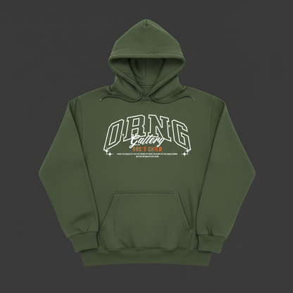 Orng Gallery Army Green Heavy Weight Hoodie