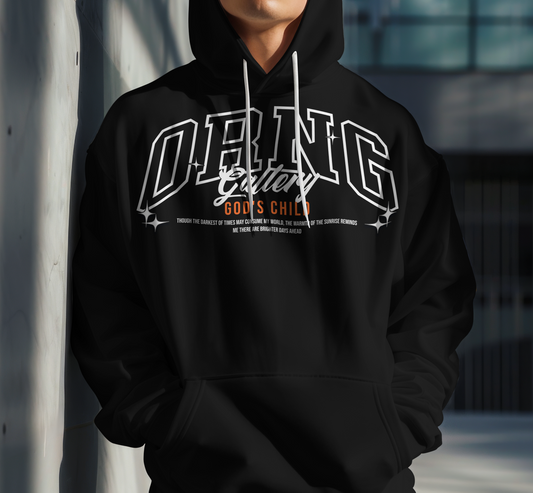 Orng Gallery Black Heavy Weight Hoodie