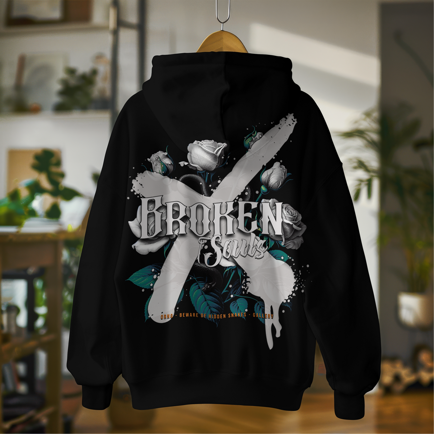 Beware of Hidden Snakes Relax Hood Black